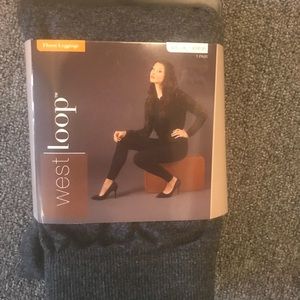 New West Loop Warm Fleece Gray Leggings L/XL